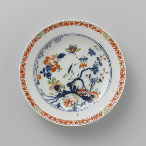 Plate, multicolored painted with Indian Blumen, Meissener Porzellan Manufaktur, c. 1730 Canvas Print