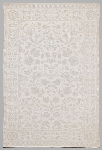 Napkin with a flower pattern, anonymous, c. 1650 Canvas Print