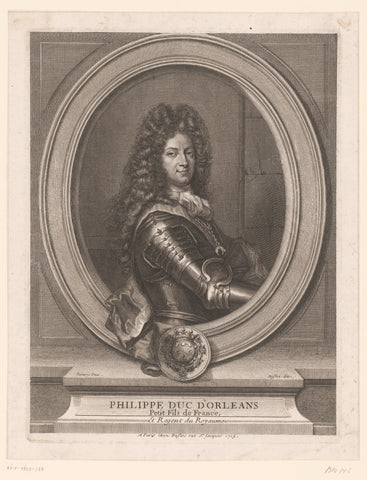 Portrait of Philip of Orléans, Claude Duflos, 1715 Canvas Print