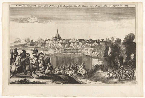 Siege and conquest of Naarden by the Prince of Orange, 1673, anonymous, 1676 Canvas Print