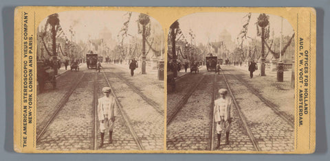 Hogesluis decorated during the Coronation Celebrations of 1898, Amsterdam, August Frederik Willem Vogt, 1898 Canvas Print