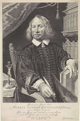 Portrait of Andreas van der Kruyssen, Theodor Matham, 1663- 1676 Canvas Print