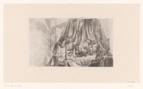 The French bed ('Het ledikantje'), Dominique Vivant Denon (baron) (possibly), Rembrandt van Rijn, 1757 - 1825 Canvas Print