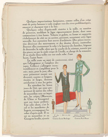 Art - Goût - Beauté, Feuillets de l' élégance féminine, March 1929, No. 103, 9th Year, p. 16, Charles Goy, 1929 Canvas Print