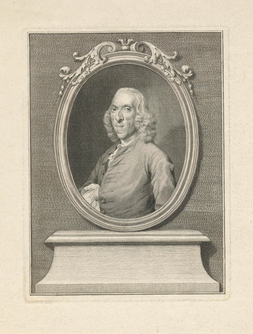 Portrait of Frans de Haes, Jacob Houbraken, 1757 Canvas Print