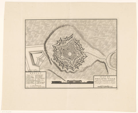 Map of Philippeville, anonymous, 1721 - 1774 Canvas Print