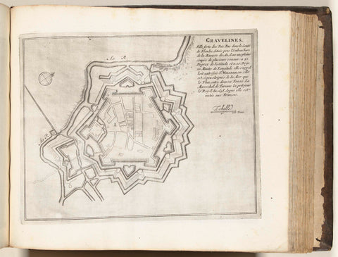 Map of Gravelines, ca. 1693-1696, anonymous, 1693 - 1696 Canvas Print