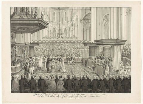 Baptism of Ernst Casimir van Oranje-Nassau, 1822, Haatje Pieters Oosterhuis, 1822 Canvas Print