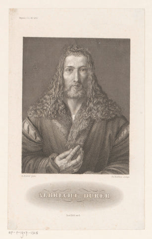 Portret van Albrecht Dürer, Johann Phillip Walther, 1840 - 1855 Canvas Print