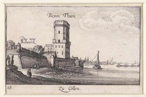 View of cologne city walls, Wenceslaus Hollar, 1635 Canvas Print