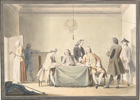 Session of Commissioners to receive the Liberal Gift, or 50th medal, 12 September 1747, Jacobus Buys, 1748 Canvas Print