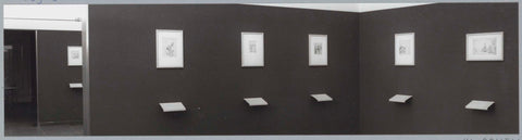 Room with etchings and drawings on panels, c. 1991 - c. 1992 Canvas Print