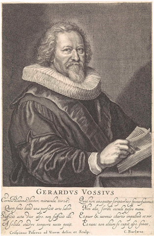 Portrait of Gerardus Joannes Vossius, Crispijn van de Passe (II), 1639 - 1670 Canvas Print