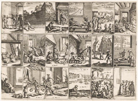 Atrocities against irish protestants, 1642, anonymous, 1641 - 1642 Canvas Print