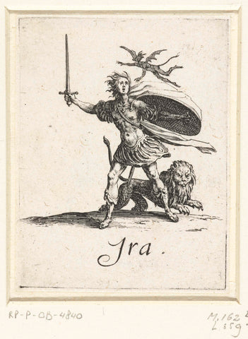 Woede, Jacques Callot, 1618 - 1625 Canvas Print