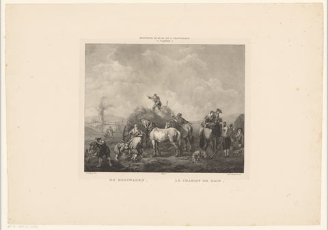 Hay harvest, Wouter Verschuur (1812-1874), 1831 - 1832 Canvas Print