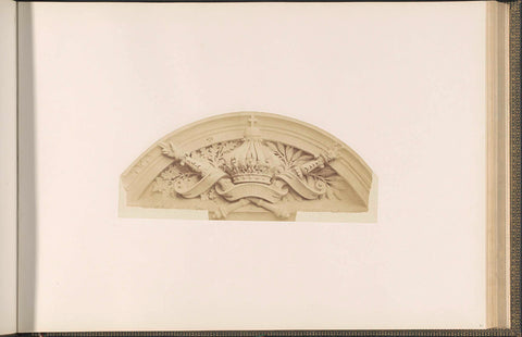 Fronton of a dormer window of the Palais du Louvre by Leprête, Édouard Denis Baldus, c. 1855 - c. 1857 Canvas Print