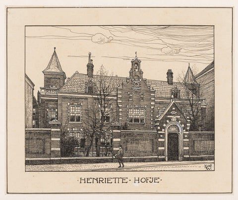 The Henriette Hofje at the Stadhouderskade in Amsterdam, Willem Wenckebach, 1870 - 1937 Canvas Print