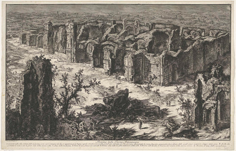 Thermen van Caracalla te Rome, Giovanni Battista Piranesi, 1748 - 1778 Canvas Print