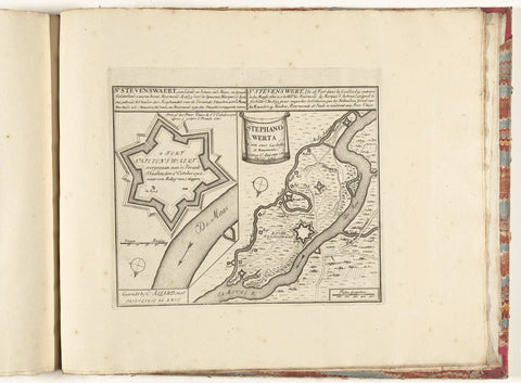 Map of the fort of Stevensweert, ca. 1701-1713, Abraham Allard, 1702 - 1714 Canvas Print