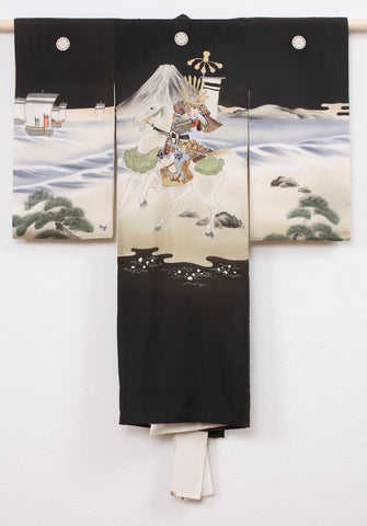 Boys miyamairi kimono with the battle of the Fuji River, anonymous, 1920 - 1940 Canvas Print