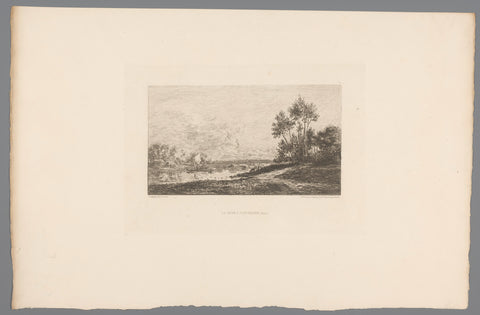 View of the Eure near Port-Maurin, Charles-François Daubigny, 1877 Canvas Print