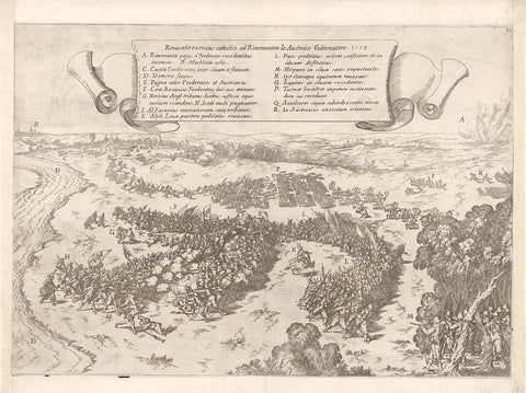 Battle of Rijmenam, 1578, Johann Wilhelm Baur, 1630 - 1632 Canvas Print