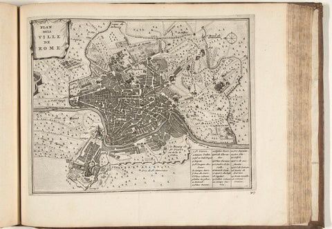 Map of Rome, 1726, anonymous, 1726 Canvas Print