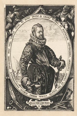 Portrait of Jacques de la Faille, Hendrick Goltzius, 1580 Canvas Print