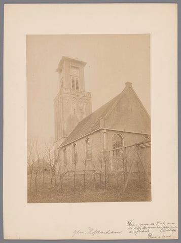 View of the Reformed Church in Purmerend during the demolition in 1893, anonymous (Monumentenzorg) (attributed to), A.J.M. Mulder (possibly), 1893 Canvas Print