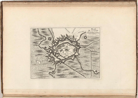 Map of Condé, c. 1706-1712, Jacobus Harrewijn, 1706 - 1712 Canvas Print