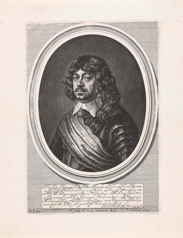 Portret van Axel Lillie, Jeremias Falck, 1651 Canvas Print