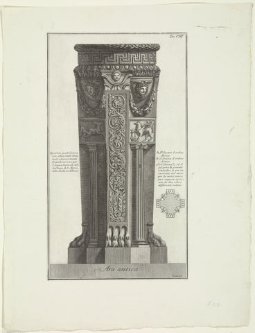 Vierhoekig vont in de Santa Maria della Stella te Albano, Giovanni Battista Piranesi, 1762 Canvas Print