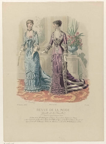 Revue de la Mode, Gazette de la Famille, Sunday, April 25, 1880, 9th year, No. 434: Toilets of the M.on Duboys (...), A. Chaillot, 1880 Canvas Print