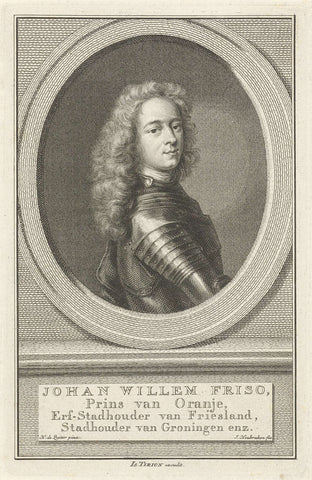 Portrait of Johan Willem Friso, Jacob Houbraken, 1749 - 1759 Canvas Print