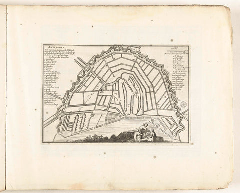 Map of Amsterdam, c. 1702, anonymous, 1702 - 1703 Canvas Print