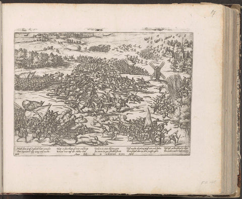 Slag op de Mookerheide, 1574, Frans Hogenberg, 1574 - c. 1578 Canvas Print