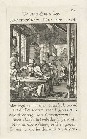 Naaldenmaker, Jan Luyken, 1694 Canvas Print