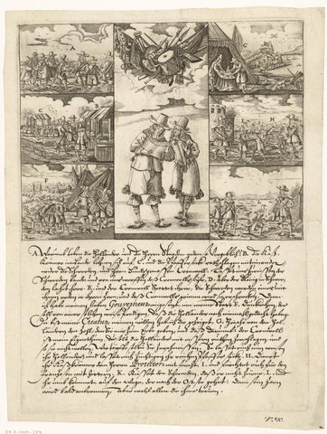 Cartoon on the Dutch and their relation to Cromwell and the King of Sweden, ca. 1657-1658, anonymous, 1657 - 1658 Canvas Print