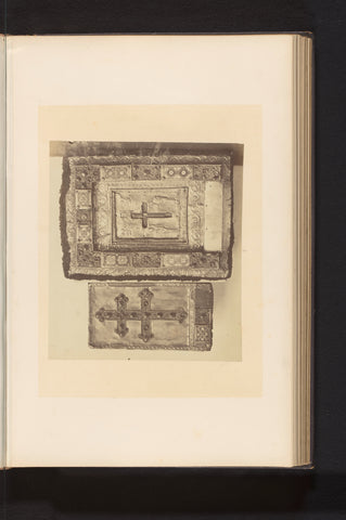 Portable relic cabinet made of gold from the collection of Senator Vergauwen from Ghent, exhibited at an exhibition on religious objects from the Middle Ages and Renaissance in 1864 in Mechelen, Joseph Maes, 1864 Canvas Print