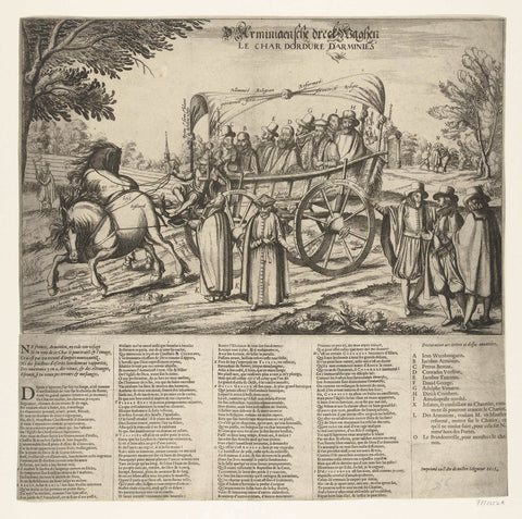 D'Arminiaensche dreckwaghen, anonymous, 1618 Canvas Print