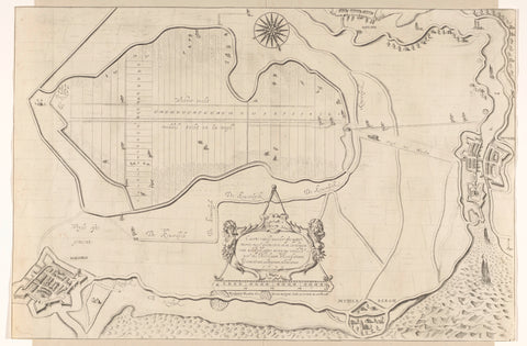 Map of the Naardermeerpolder, anonymous, 1629 Canvas Print