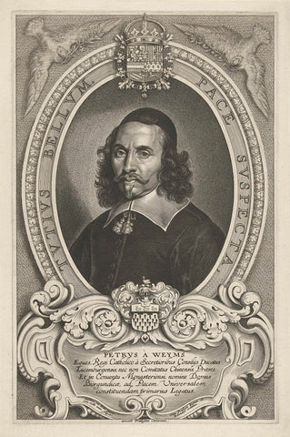 Portret van Petrus Weyms, Cornelis Galle (II), 1649 Canvas Print