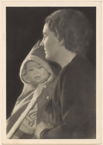 Portrait of Juliana, Queen of the Netherlands, and Beatrix, Queen of the Netherlands, Franz Ziegler, 1938 Canvas Print