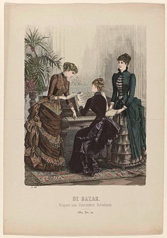 De Bazar, 1883, No. 23, Pl. 556, anonymous, 1883 Canvas Print