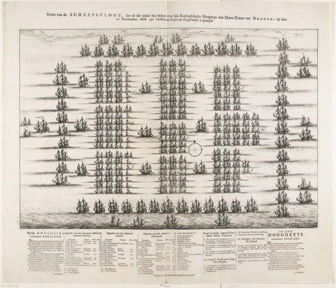 Formation of the fleet with which William III sailed to England, 1688, Bastiaen Stopendael, 1688 Canvas Print