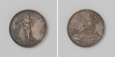 Vrede van Rijswijk, medal struck by order of the magistrates of Amsterdam, Johannes Drappentier, 1697 Canvas Print