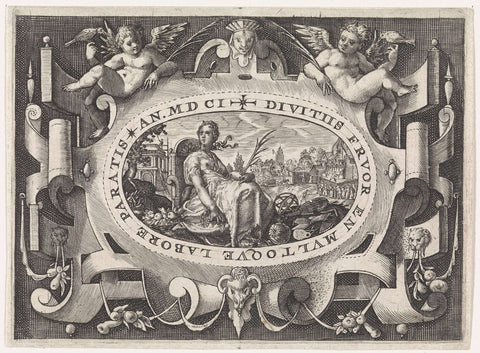 Peace Produces Wealth, Crispijn van de Passe (I), 1601 Canvas Print