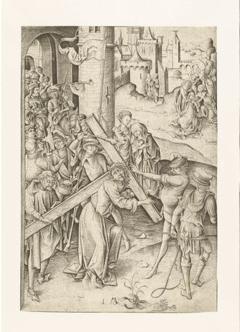 The bearing of the cross, Israhel of Meckenem, 1455 - 1503 Canvas Print