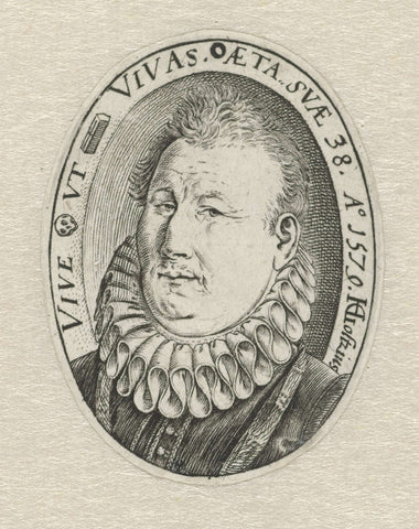 Portrait of Gerrit Jansz. van Schooten, Hendrick Goltzius, 1579 Canvas Print